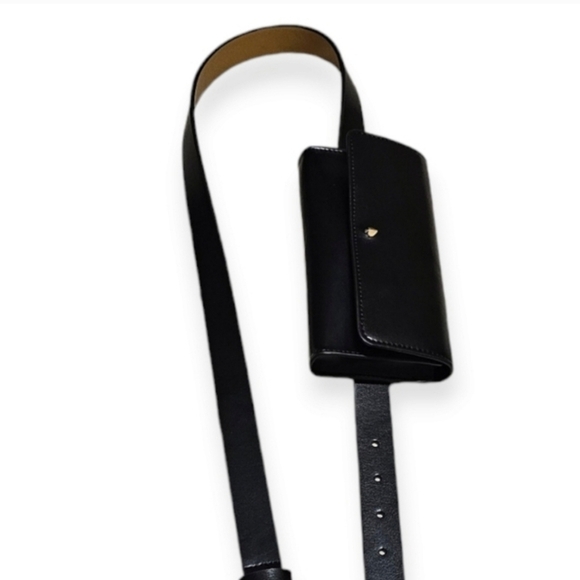 🔹SALE🔹️kate spade- flap over -Leather Black Belt Bag - bum bag Small/ Medium - Picture 3 of 3